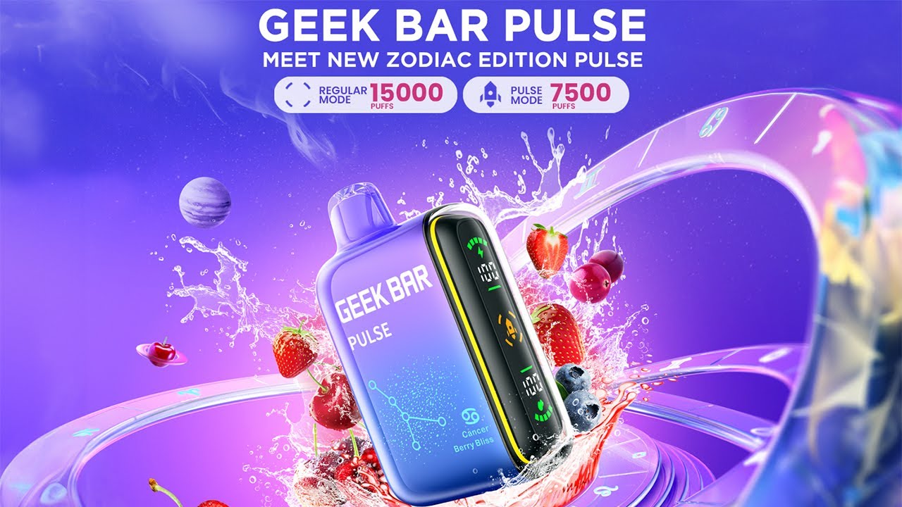 Geek Bar Pulse Full Screen 15K Puff Dual Mesh Dual Core Disposable Vape